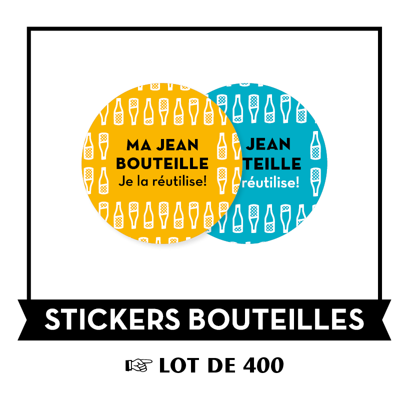 [AC0104] Stickers Bouteille - Rouleau x385 étiquettes